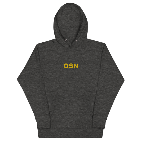 QSN Embroidered Unisex Hoodie - Gold Logo