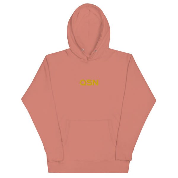 QSN Embroidered Unisex Hoodie - Gold Logo