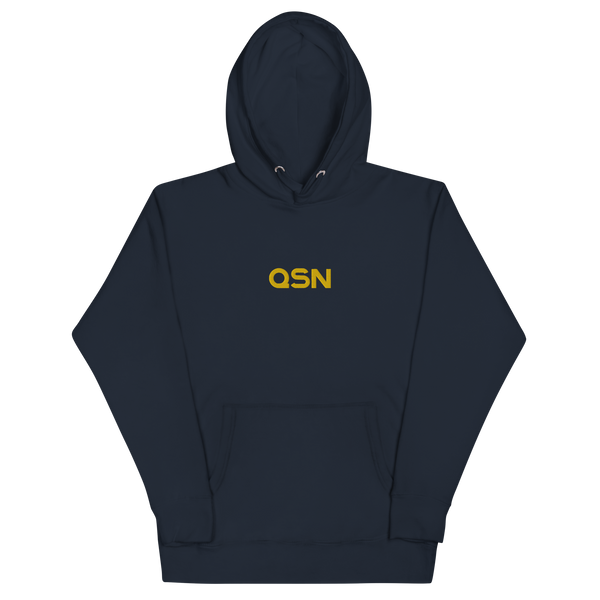 QSN Embroidered Unisex Hoodie - Gold Logo
