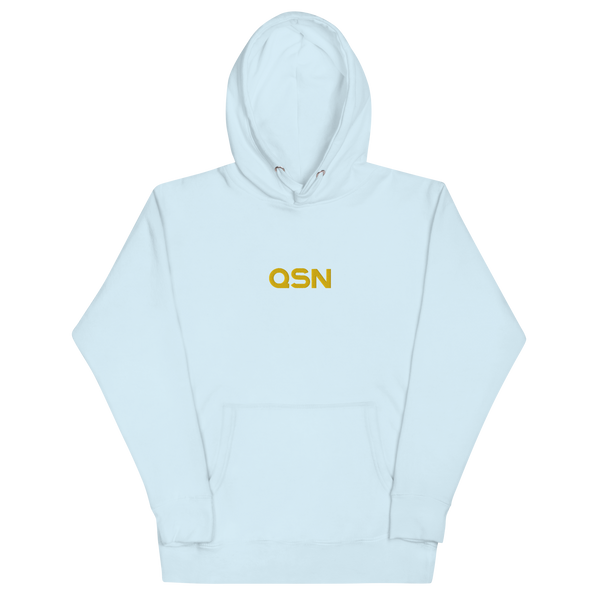 QSN Embroidered Unisex Hoodie - Gold Logo
