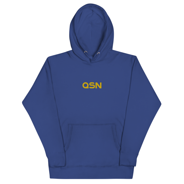 QSN Embroidered Unisex Hoodie - Gold Logo