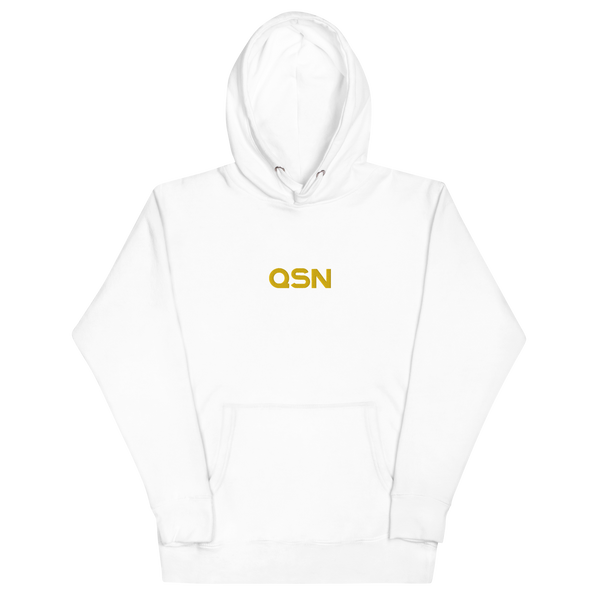 QSN Embroidered Unisex Hoodie - Gold Logo