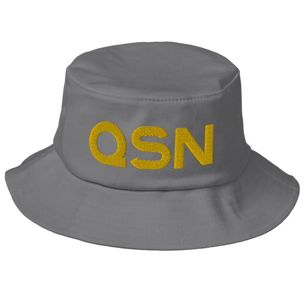 QSN Old School Bucket Hat - Gold Logo