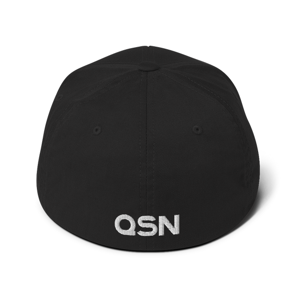 QSN FlexFit Closed Back Hat - White Logo