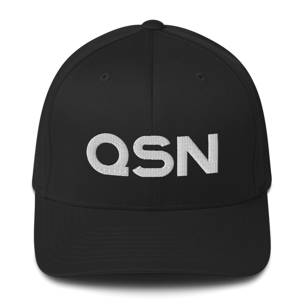 QSN FlexFit Closed Back Hat - White Logo