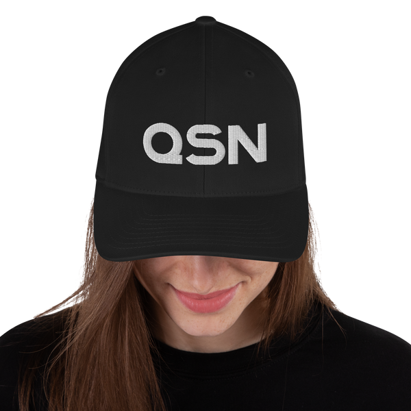 QSN FlexFit Closed Back Hat - White Logo