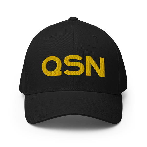 QSN FlexFit Closed Back Hat - Gold Logo