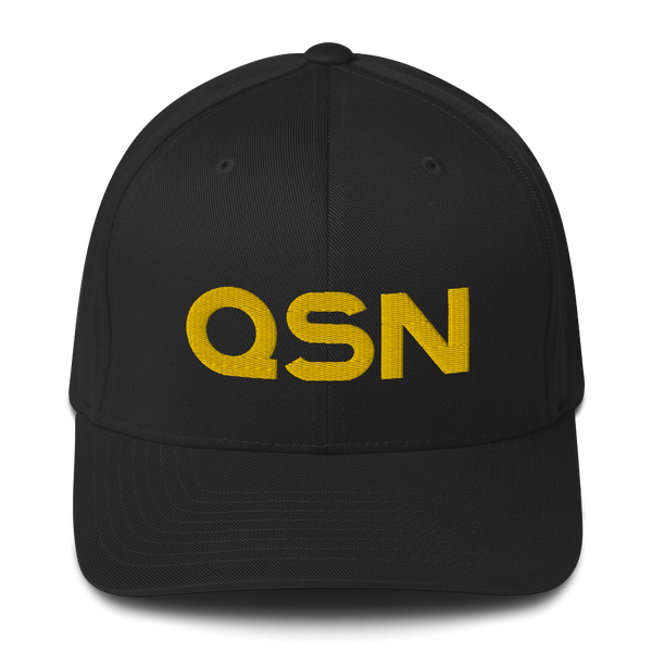 QSN FlexFit Closed Back Hat - Gold Logo
