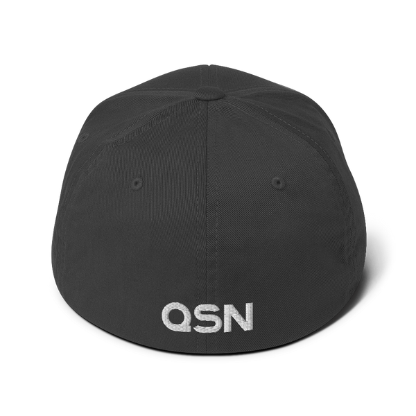 QSN FlexFit Closed Back Hat - White Logo
