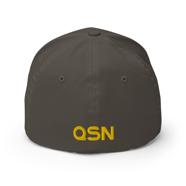 QSN FlexFit Closed Back Hat - Gold Logo