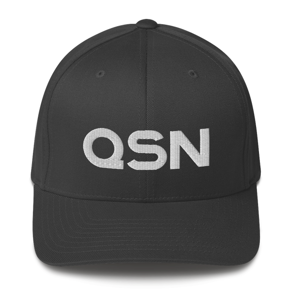 QSN FlexFit Closed Back Hat - White Logo
