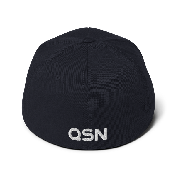 QSN FlexFit Closed Back Hat - White Logo