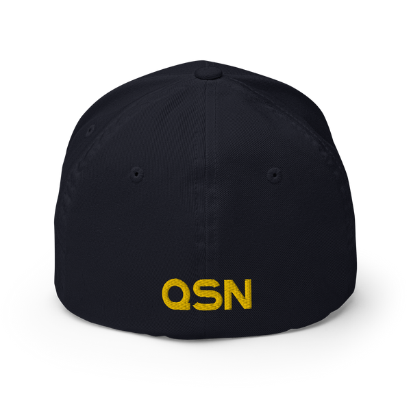 QSN FlexFit Closed Back Hat - Gold Logo