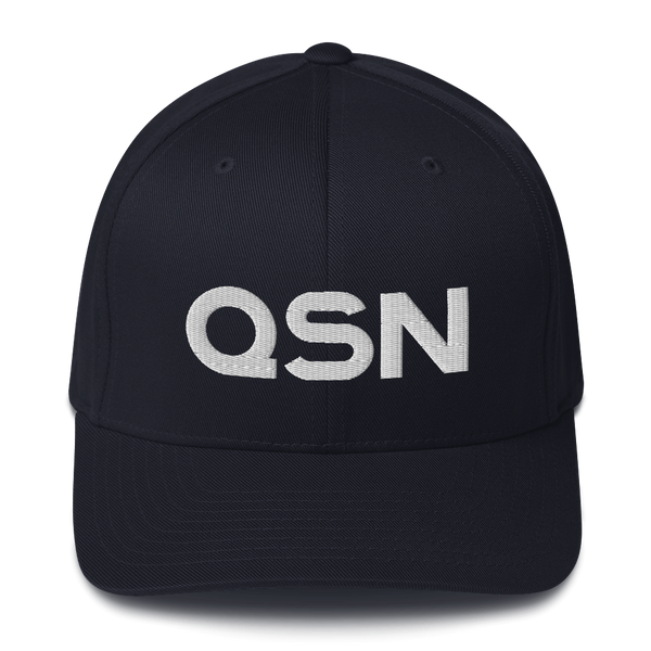 QSN FlexFit Closed Back Hat - White Logo