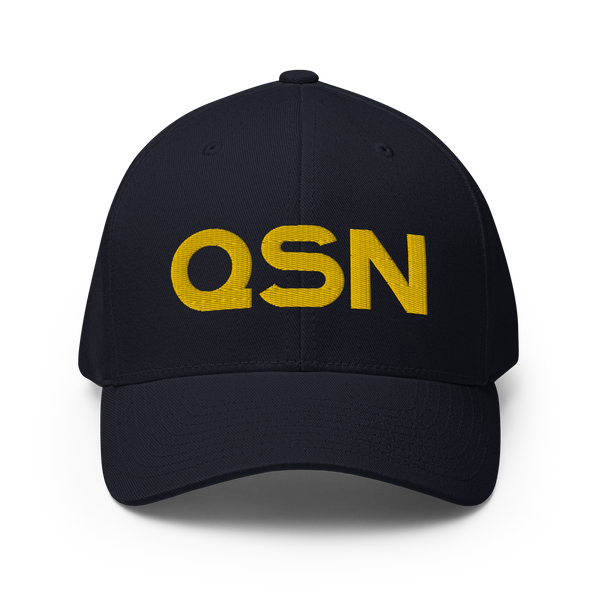 QSN FlexFit Closed Back Hat - Gold Logo