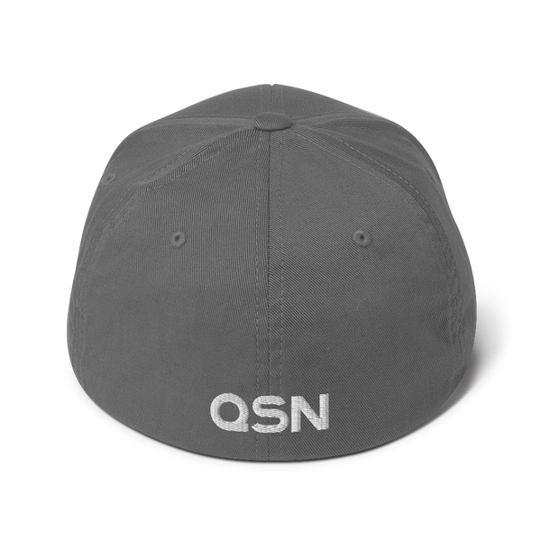 QSN FlexFit Closed Back Hat - White Logo