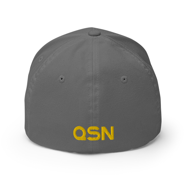 QSN FlexFit Closed Back Hat - Gold Logo