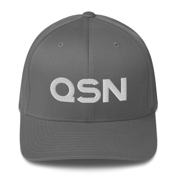 QSN FlexFit Closed Back Hat - White Logo
