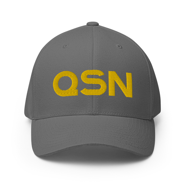 QSN FlexFit Closed Back Hat - Gold Logo