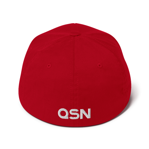 QSN FlexFit Closed Back Hat - White Logo