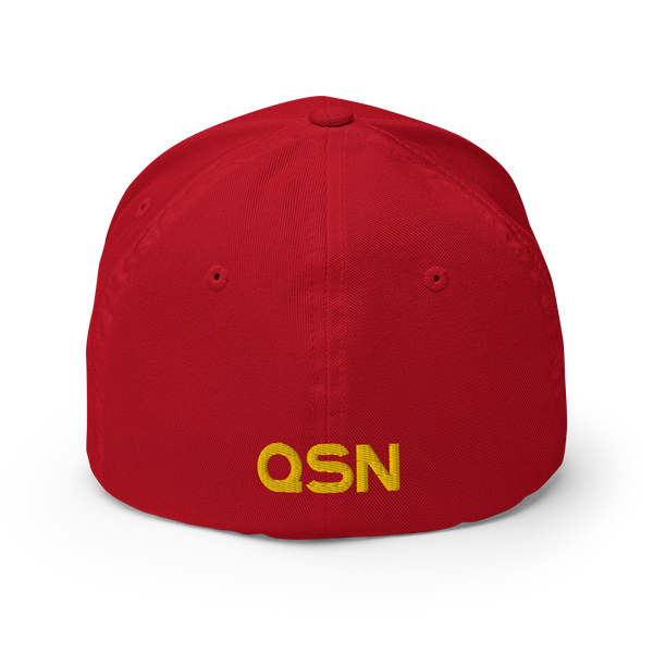 QSN FlexFit Closed Back Hat - Gold Logo