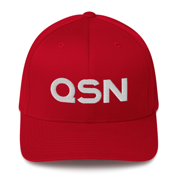 QSN FlexFit Closed Back Hat - White Logo