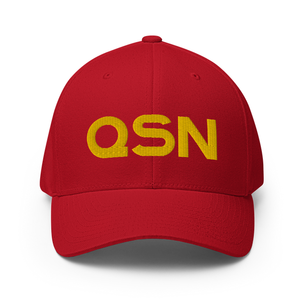QSN FlexFit Closed Back Hat - Gold Logo