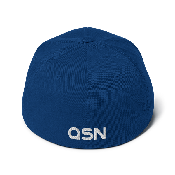 QSN FlexFit Closed Back Hat - White Logo