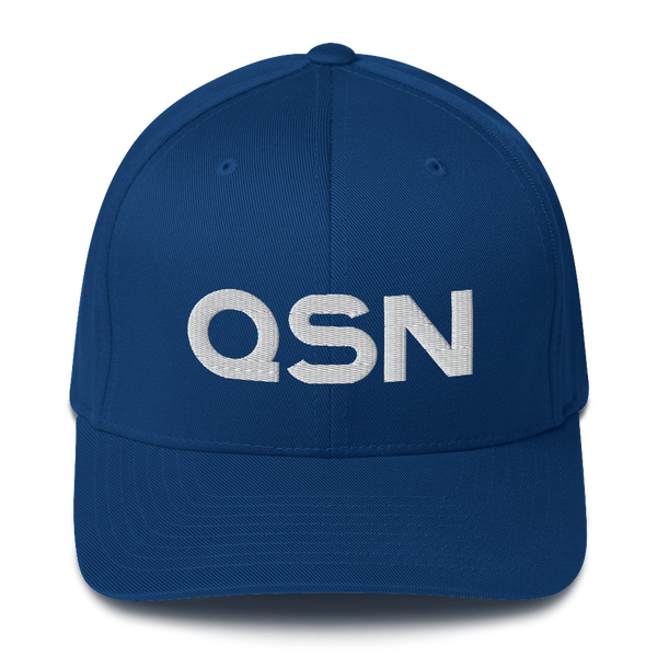 QSN FlexFit Closed Back Hat - White Logo