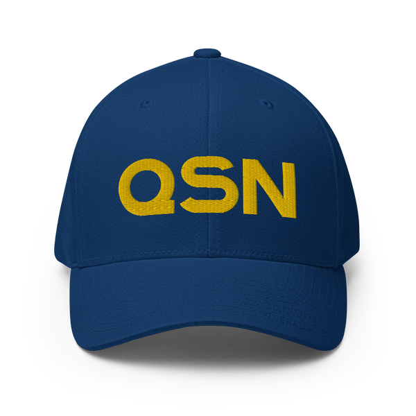 QSN FlexFit Closed Back Hat - Gold Logo