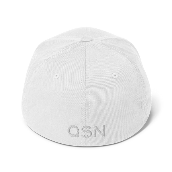 QSN FlexFit Closed Back Hat - White Logo
