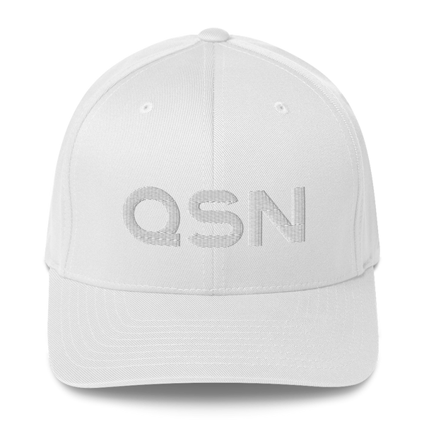 QSN FlexFit Closed Back Hat - White Logo