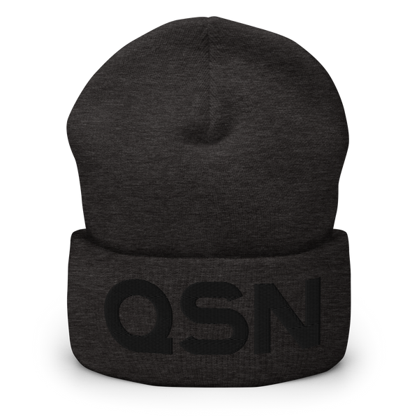 QSN Cuffed Beanie - Black Logo