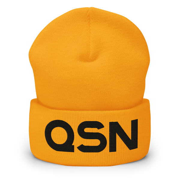 QSN Cuffed Beanie - Black Logo