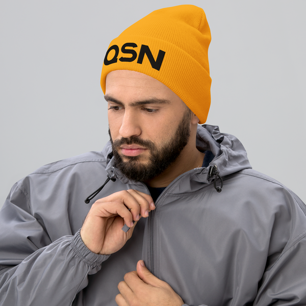 QSN Cuffed Beanie - Black Logo