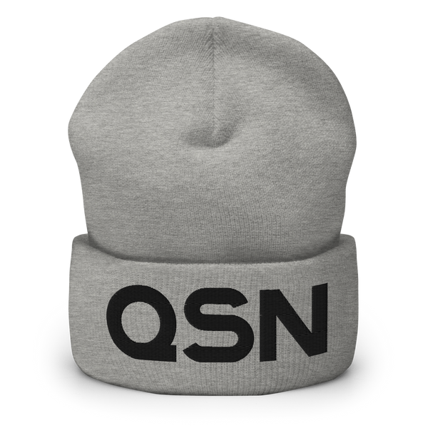 QSN Cuffed Beanie - Black Logo