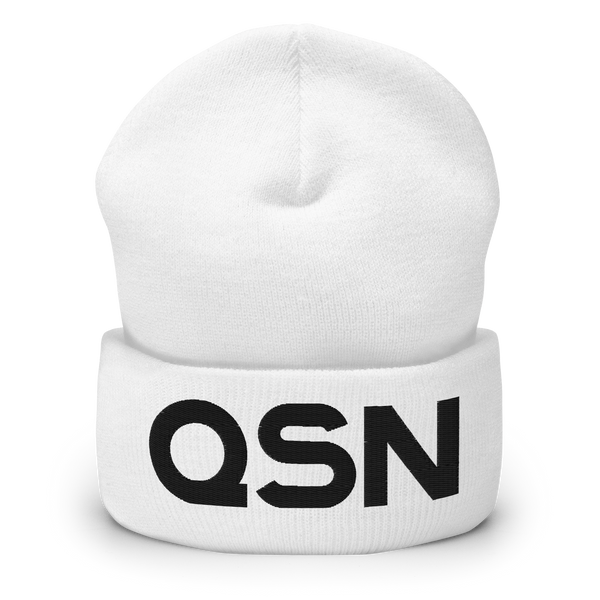 QSN Cuffed Beanie - Black Logo