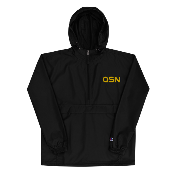 QSN Embroidered Champion Packable Jacket - Gold Logo