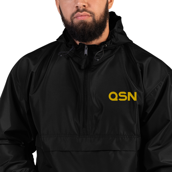 QSN Embroidered Champion Packable Jacket - Gold Logo