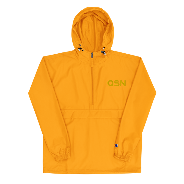 QSN Embroidered Champion Packable Jacket - Gold Logo