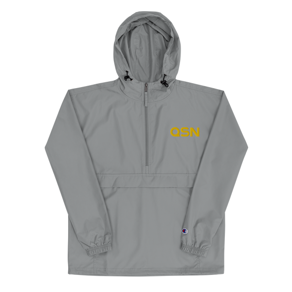 QSN Embroidered Champion Packable Jacket - Gold Logo