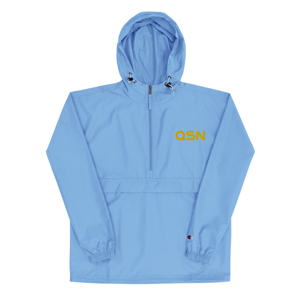 QSN Embroidered Champion Packable Jacket - Gold Logo