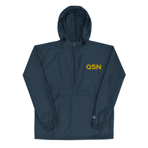 QSN Embroidered Champion Packable Jacket - Gold Logo