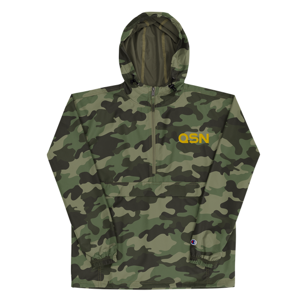 QSN Embroidered Champion Packable Jacket - Gold Logo