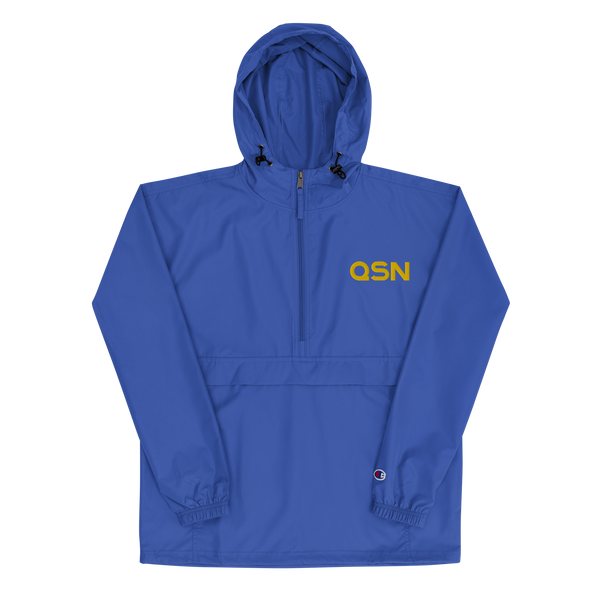 QSN Embroidered Champion Packable Jacket - Gold Logo
