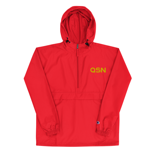 QSN Embroidered Champion Packable Jacket - Gold Logo