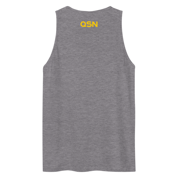 QSN Men’s Embroidered Premium Tank Top - Gold Logo