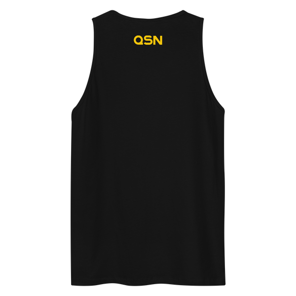 QSN Men’s Embroidered Premium Tank Top - Gold Logo
