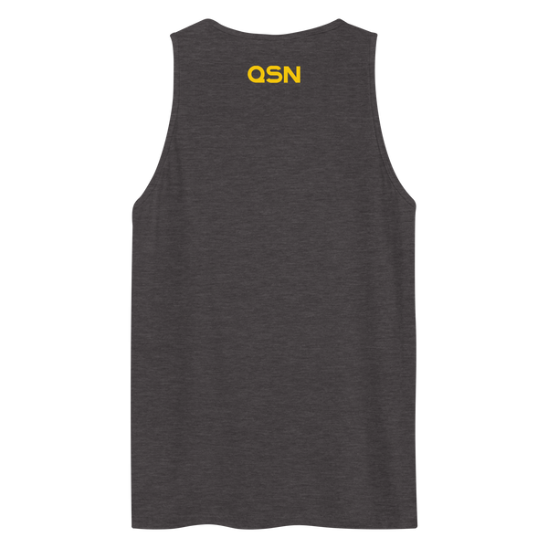 QSN Men’s Embroidered Premium Tank Top - Gold Logo