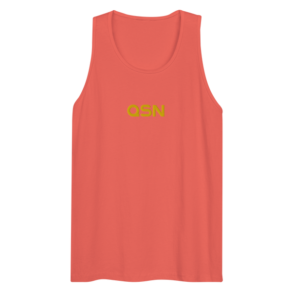 QSN Men’s Embroidered Premium Tank Top - Gold Logo